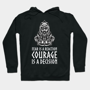 Motivational Norse Mythology - Courage Is A Decision - Odin Hoodie